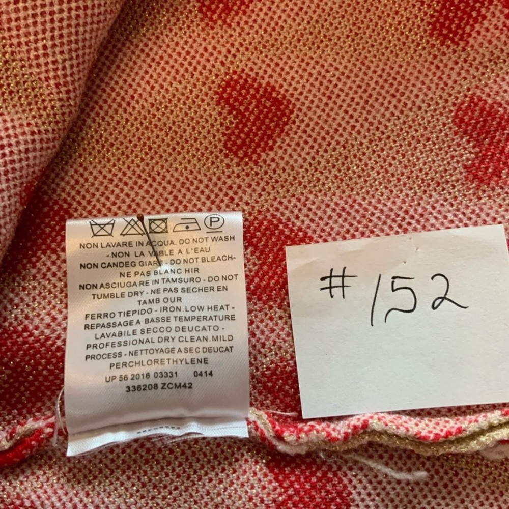 Unique Knitted sweater dress, red, white hearts. Size M, Like new. No name tag - Picture 6 of 6